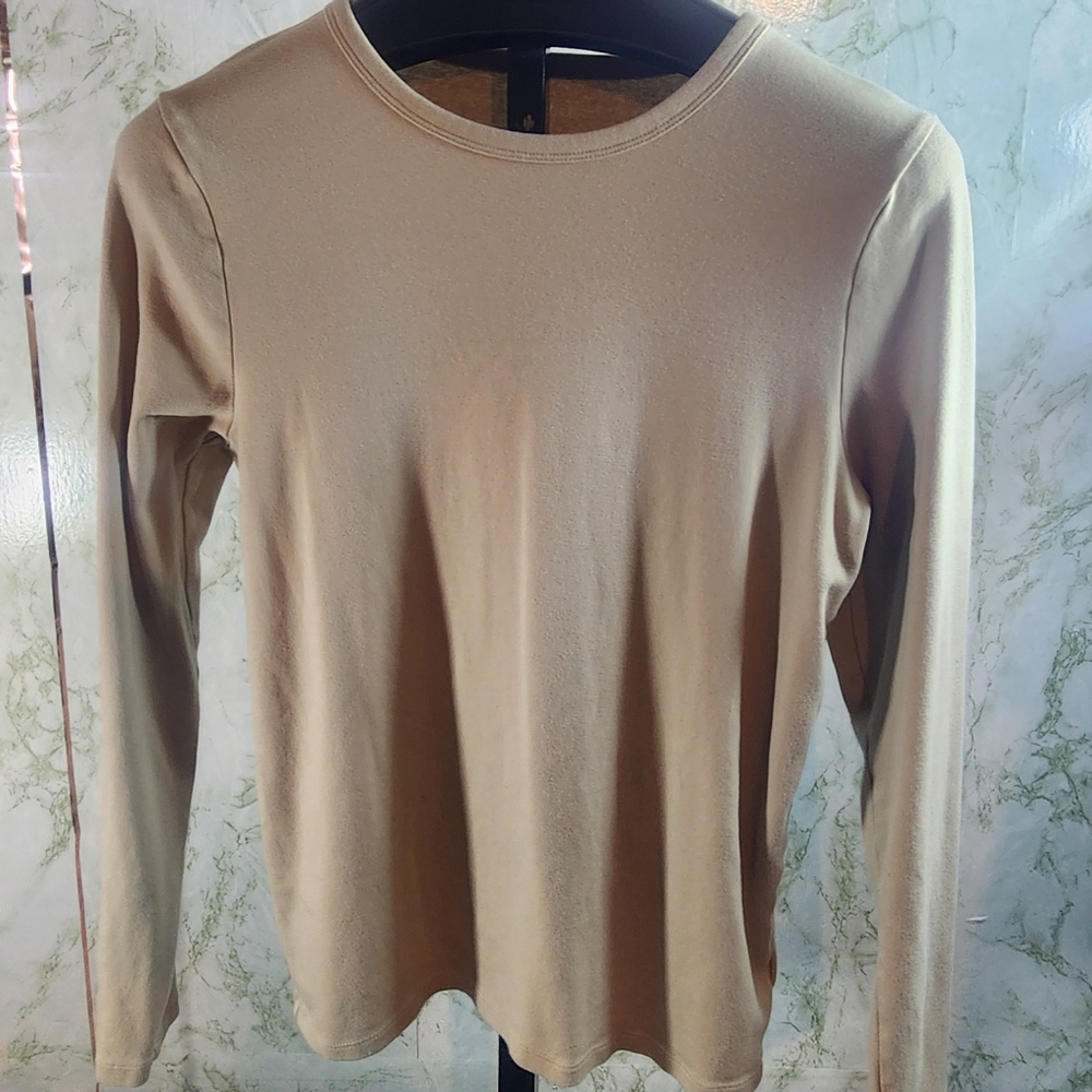 GAP Tan Cotton Long Sleeve